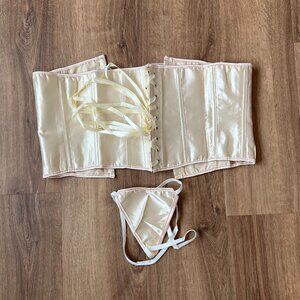 NEW Beige Corset Bustier Body Shaper Sz 4XL